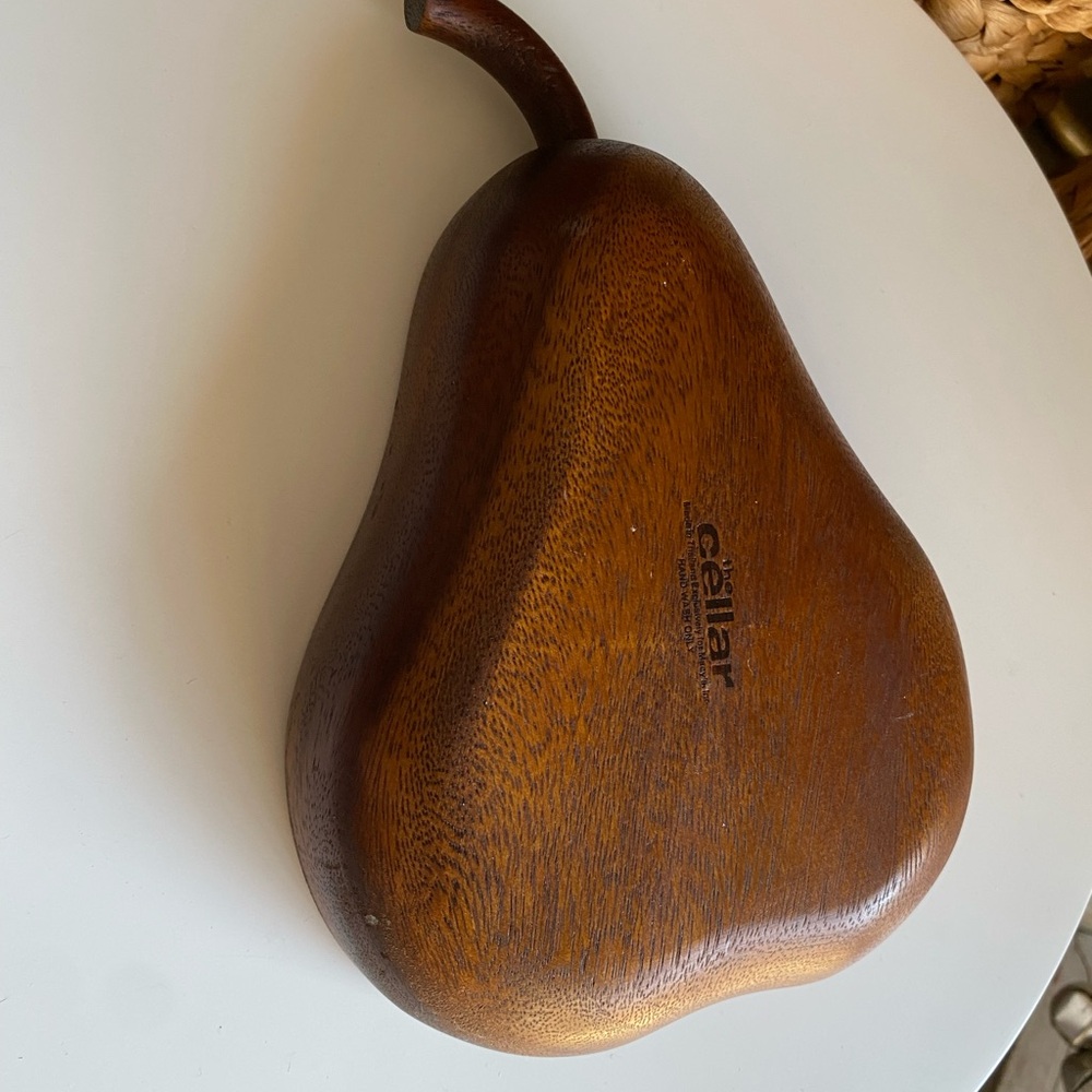 Rustic Pear-Shaped Wooden Serving Bowl by “The Cellar” by Macy’s. Cute! - Picture 10 of 10